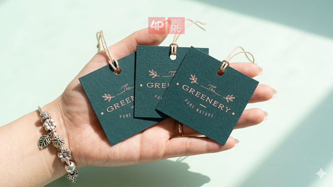 NHÃN TREO GIẤY MỸ THUẬT 6X6CM
