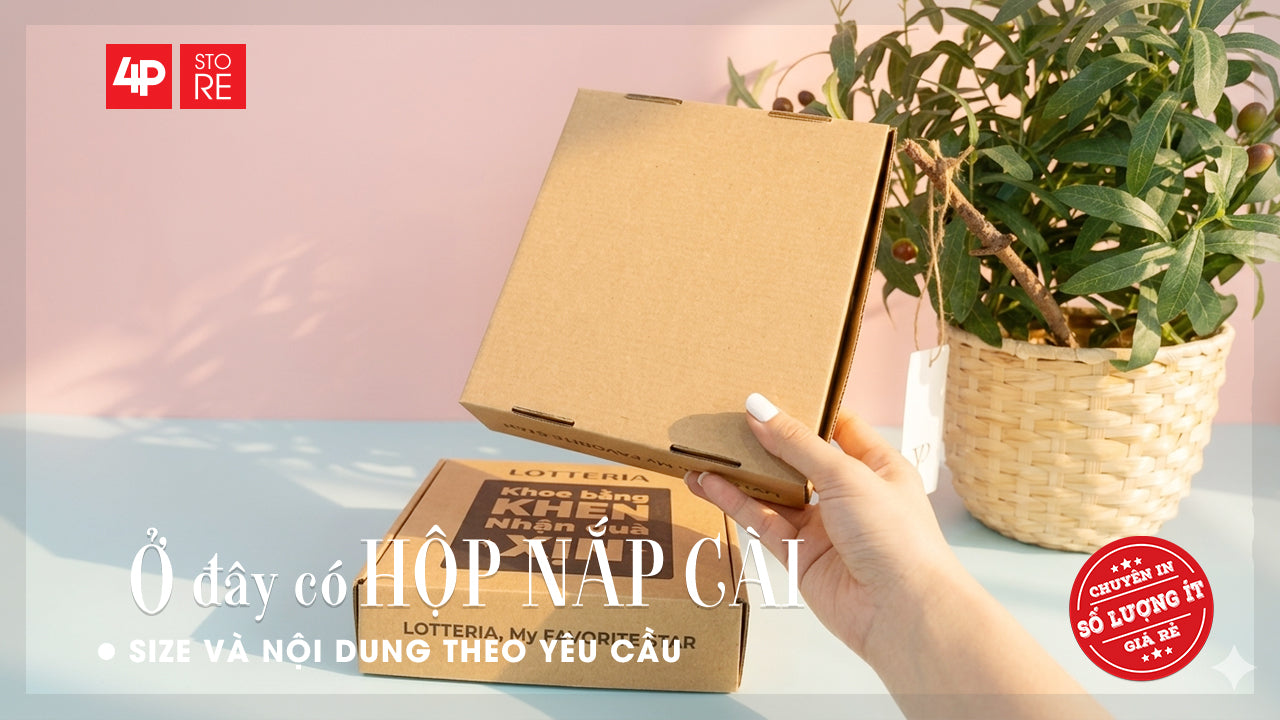 HỘP CACTON BỒI, IN 1 MÀU