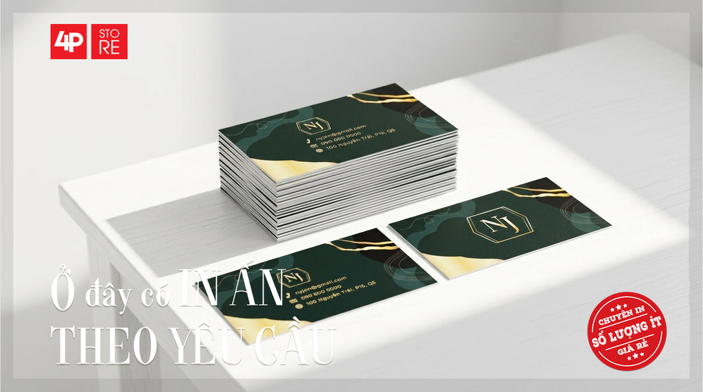 100 DANH THIẾP GIẤY CỨNG, CÁN MÀNG, IN 4 MÀU, 2 MẶT
