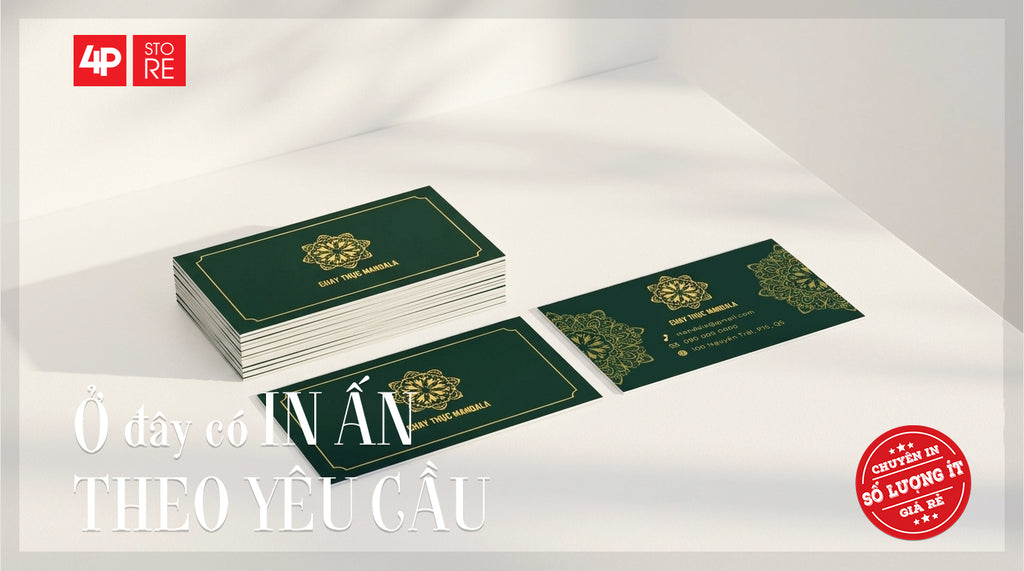 100 DANH THIẾP GIẤY CỨNG, CÁN MÀNG, IN 4 MÀU, 2 MẶT