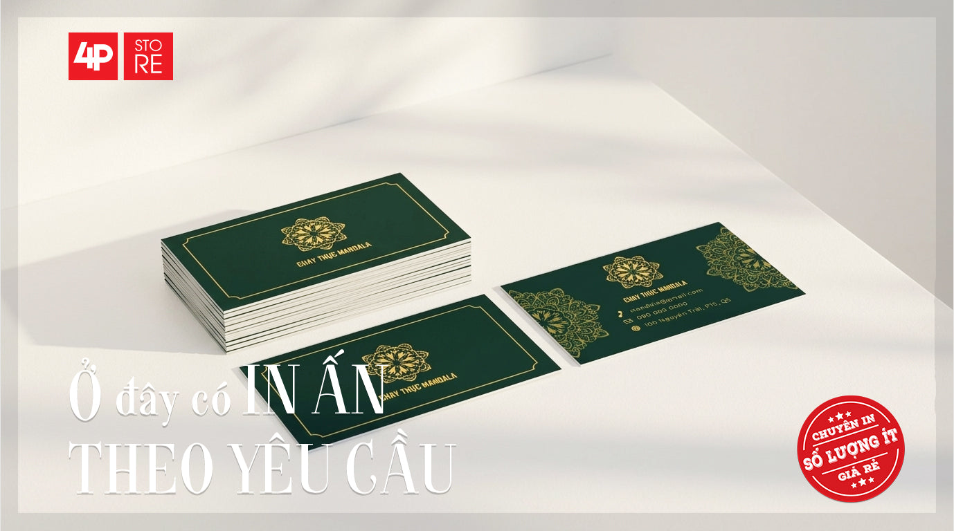 100 DANH THIẾP GIẤY CỨNG, CÁN MÀNG, IN 4 MÀU, 2 MẶT