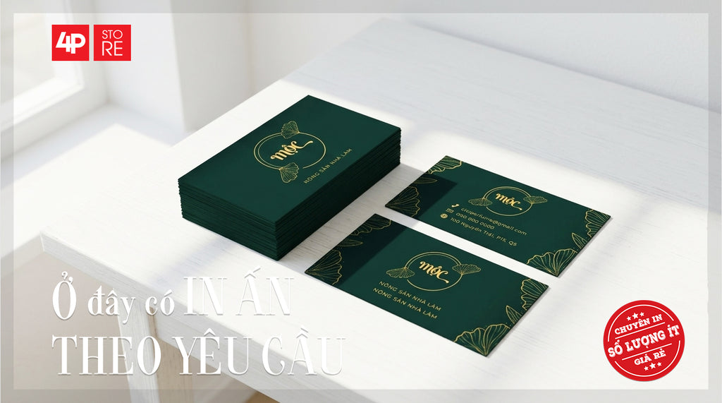 100 DANH THIẾP GIẤY CỨNG, CÁN MÀNG, IN 4 MÀU, 2 MẶT