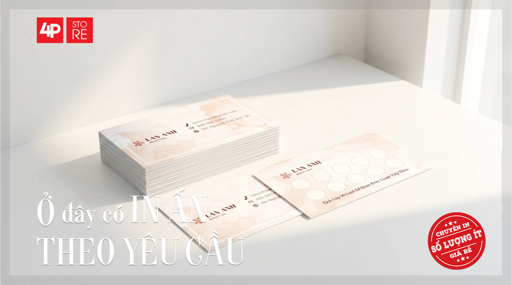 100 DANH THIẾP GIẤY CỨNG, CÁN MÀNG, IN 4 MÀU, 2 MẶT