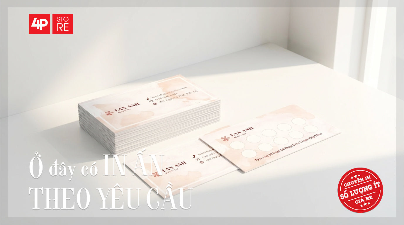 100 DANH THIẾP GIẤY CỨNG, CÁN MÀNG, IN 4 MÀU, 2 MẶT