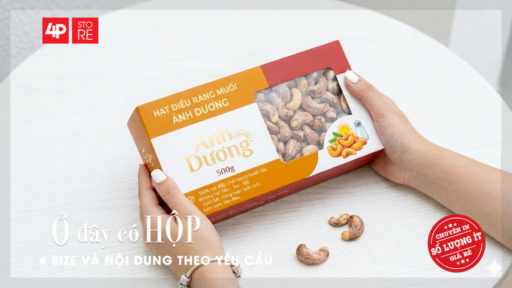 HỘP GIẤY IVORY 400GSM, ÉP KIM, CÓ CỬA SỔ SUPPORT - HỘP ÁNH DƯƠNG