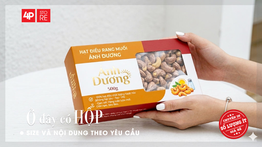 HỘP GIẤY IVORY 400GSM, ÉP KIM, CÓ CỬA SỔ SUPPORT - HỘP ÁNH DƯƠNG