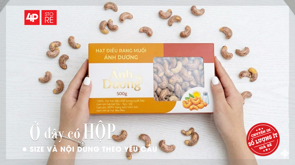 HỘP GIẤY IVORY 400GSM, ÉP KIM, CÓ CỬA SỔ SUPPORT - HỘP ÁNH DƯƠNG