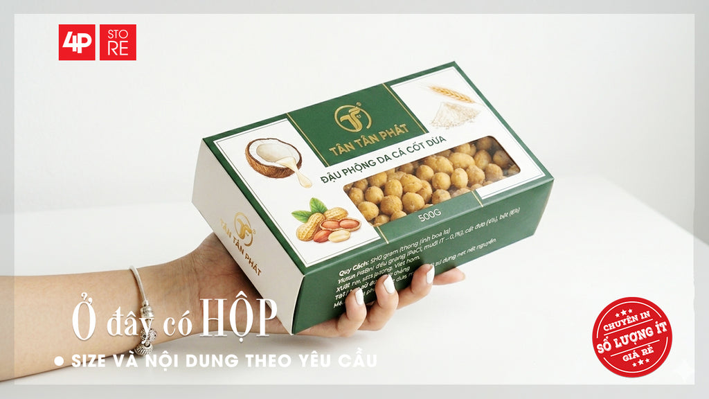 HỘP IVORY 400GSM CÁN MÀNG BÓNG, CÓ CỬA SỔ SUPPORT - TÂN TÂN PHÁT