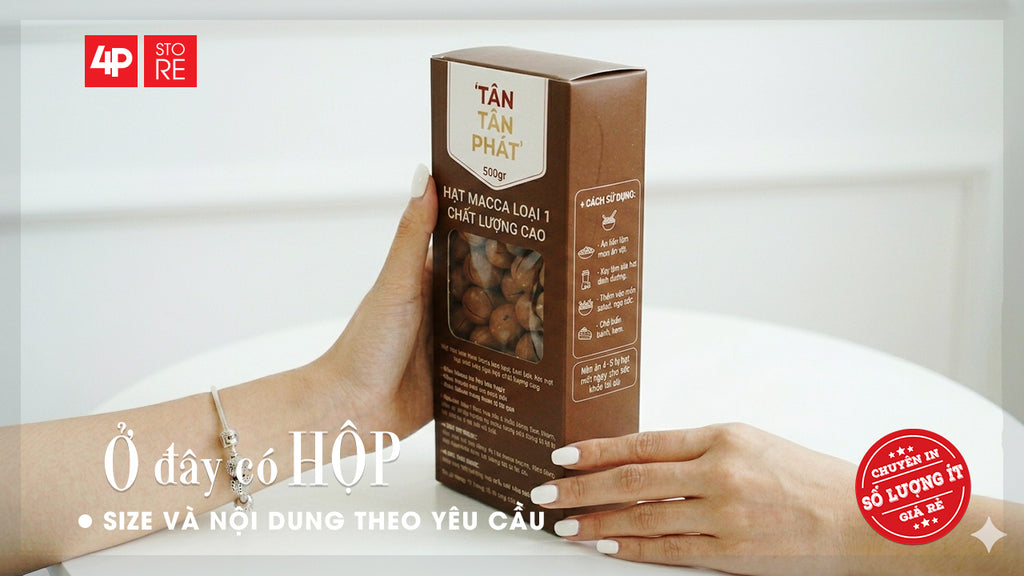 HỘP GIẤY IVORY 400GSM, ÉP KIM, CÓ CỬA SỔ SUPPORT - TÂN TÂN PHÁT