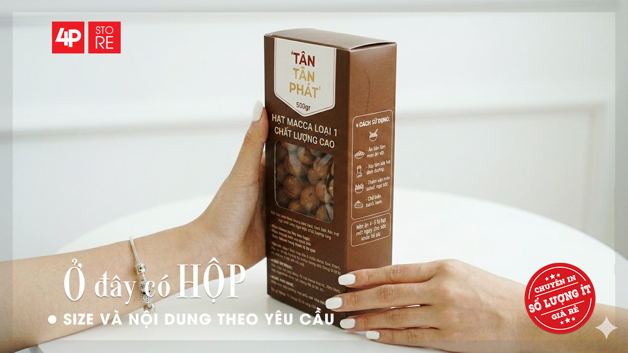 HỘP GIẤY IVORY 400GSM, ÉP KIM, CÓ CỬA SỔ SUPPORT - TÂN TÂN PHÁT
