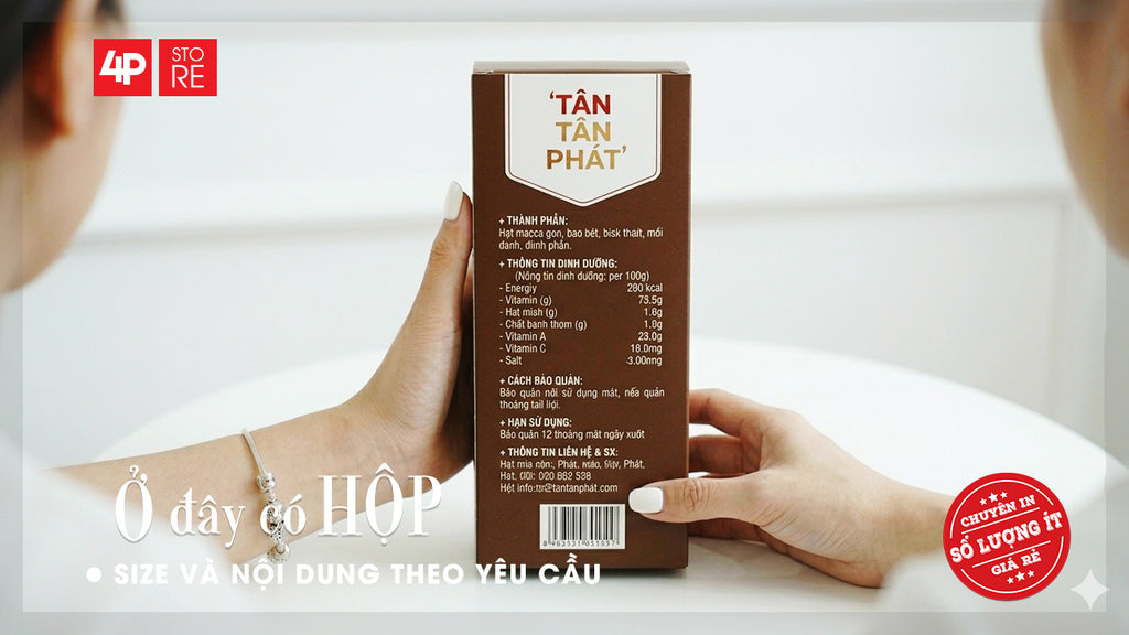 HỘP GIẤY IVORY 400GSM, ÉP KIM, CÓ CỬA SỔ SUPPORT - TÂN TÂN PHÁT