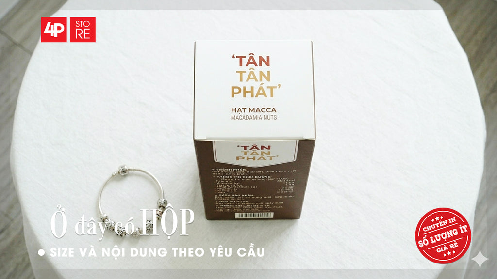 HỘP GIẤY IVORY 400GSM, ÉP KIM, CÓ CỬA SỔ SUPPORT - TÂN TÂN PHÁT