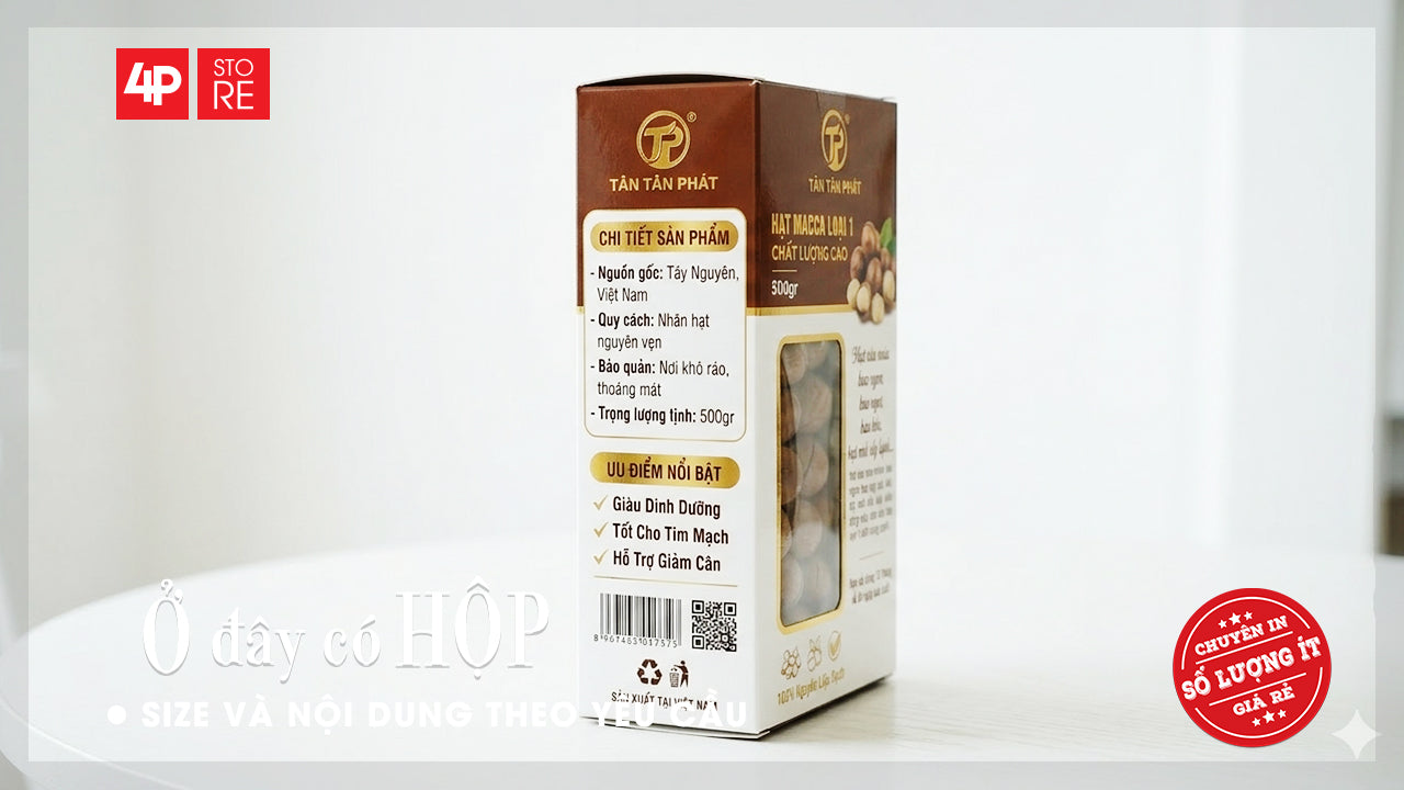 HỘP GIẤY IVORY 400GSM, ÉP KIM, CÓ CỬA SỔ SUPPORT - TÂN TÂN PHÁT