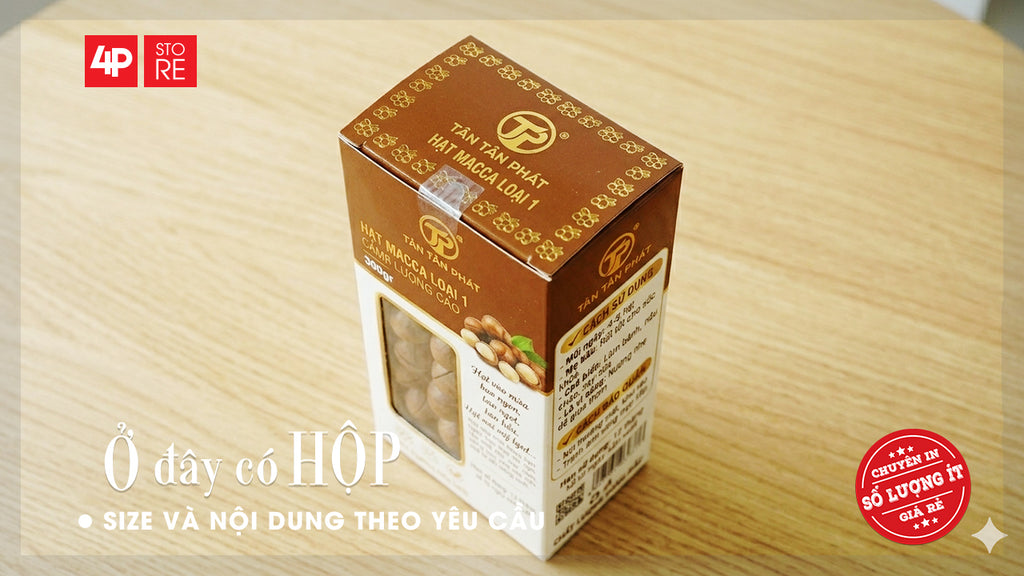 HỘP GIẤY IVORY 400GSM, ÉP KIM, CÓ CỬA SỔ SUPPORT - TÂN TÂN PHÁT