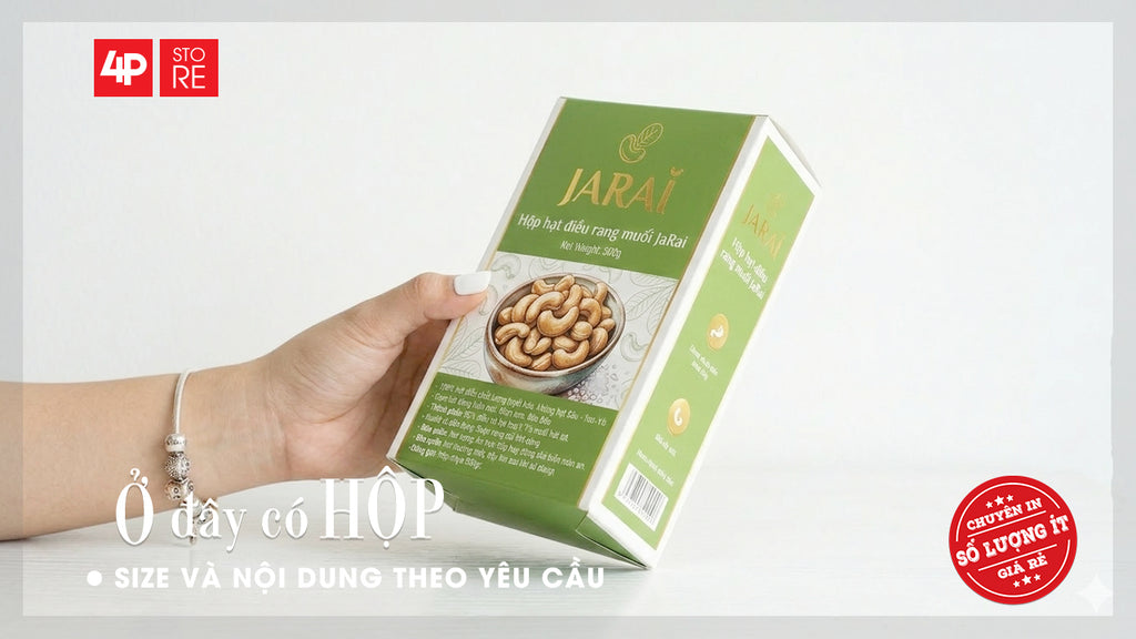 HỘP GIÁY IVORY 400GSM, CÁN MÀNG MỜ, ÉP KIM LOGO