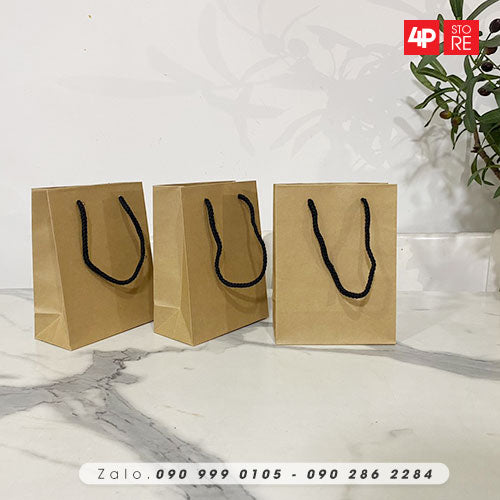 10 TÚI KRAFT 120GSM 15x20x8CM NGANG CAO HÔNG