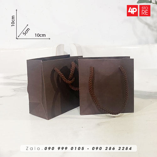 10 TÚI KRAFT 120GSM 10X10X5CM NGANG CAO HÔNG