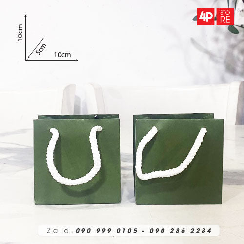 10 TÚI KRAFT 120GSM 10X10X5CM NGANG CAO HÔNG