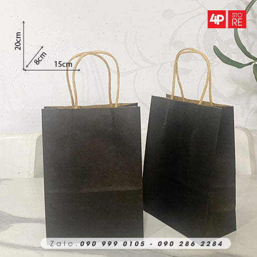 10 TÚI KRAFT 120GSM 15x20x8CM NGANG CAO HÔNG