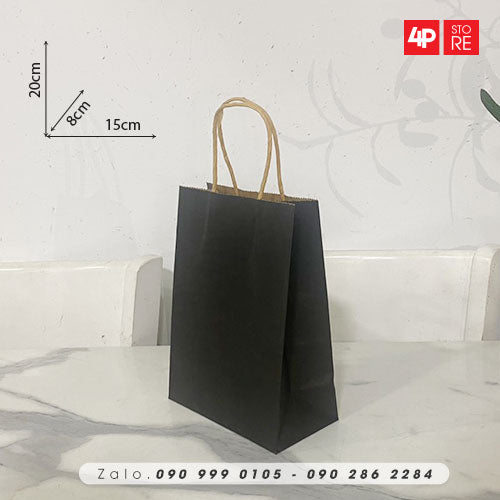10 TÚI KRAFT 120GSM 15x20x8CM NGANG CAO HÔNG