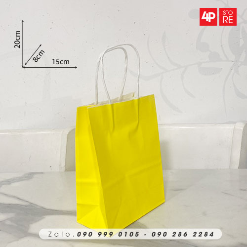 10 TÚI KRAFT 120GSM 15x20x8CM NGANG CAO HÔNG