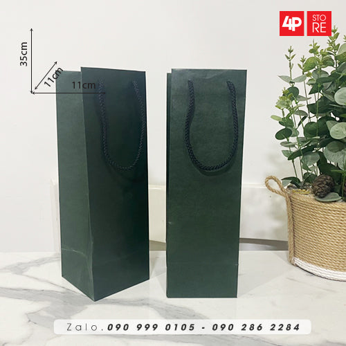 10 TÚI KRAFT 160GSM 11X35X11CM NGANG CAO HÔNG